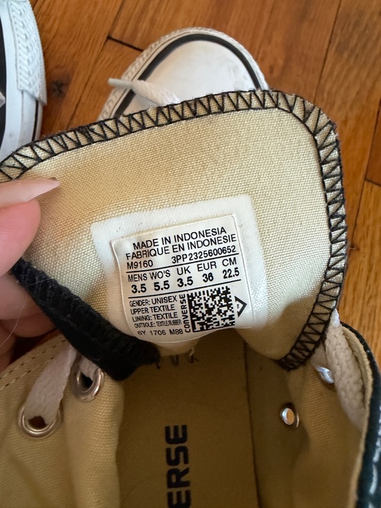 Converse Black & White High Top Sneakers - Picture 6 of 6